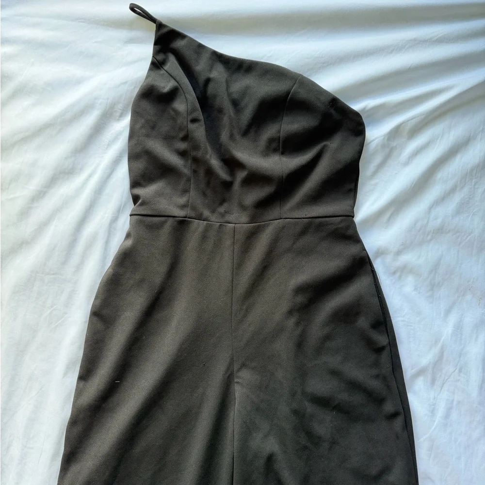 Crystal Sky Black One-Shoulder Jumpsuit - Picture 2 of 11